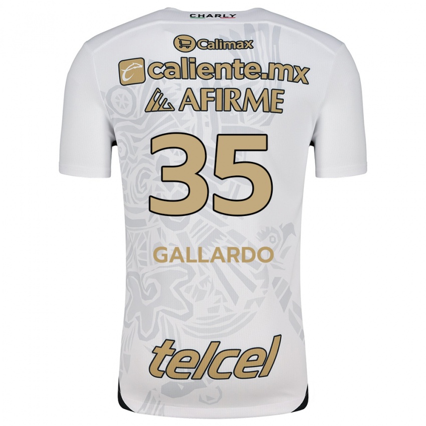 Niño Camiseta Gloriaisabel Gallardo #35 Blanco Negro 2ª Equipación 2024/25 La Camisa Argentina