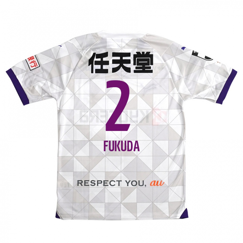 Niño Camiseta Shinnosuke Fukuda #2 Blanco Morado 2ª Equipación 2024/25 La Camisa Argentina