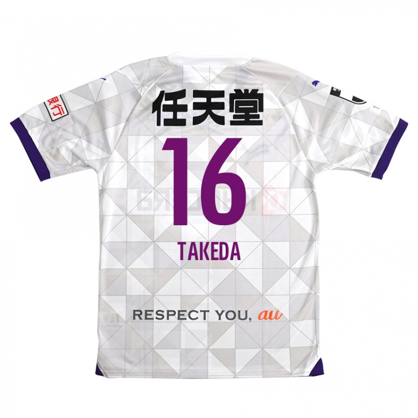 Niño Camiseta Shohei Takeda #16 Blanco Morado 2ª Equipación 2024/25 La Camisa Argentina