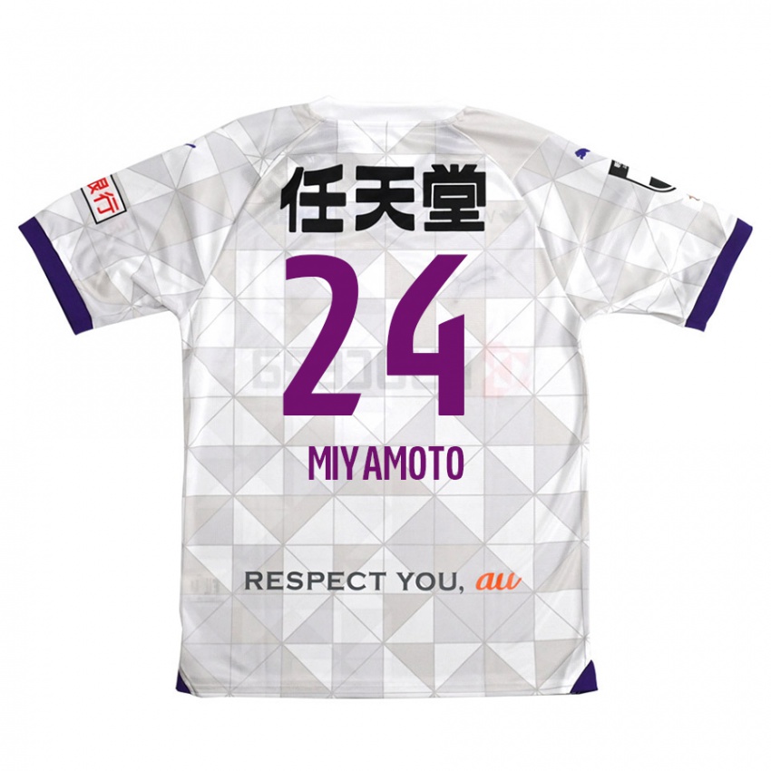 Niño Camiseta Yuta Miyamoto #24 Blanco Morado 2ª Equipación 2024/25 La Camisa Argentina