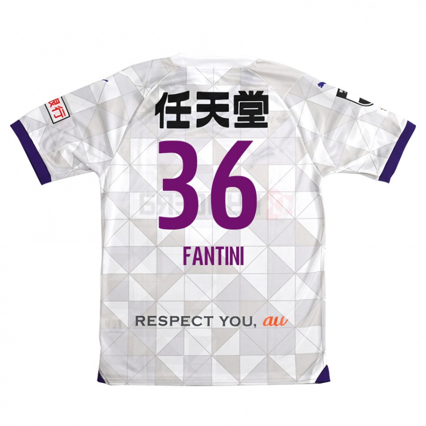 Niño Camiseta Akira Fantini #36 Blanco Morado 2ª Equipación 2024/25 La Camisa Argentina