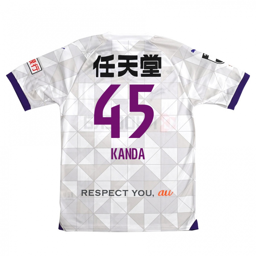 Niño Camiseta Kotaro Kanda #45 Blanco Morado 2ª Equipación 2024/25 La Camisa Argentina