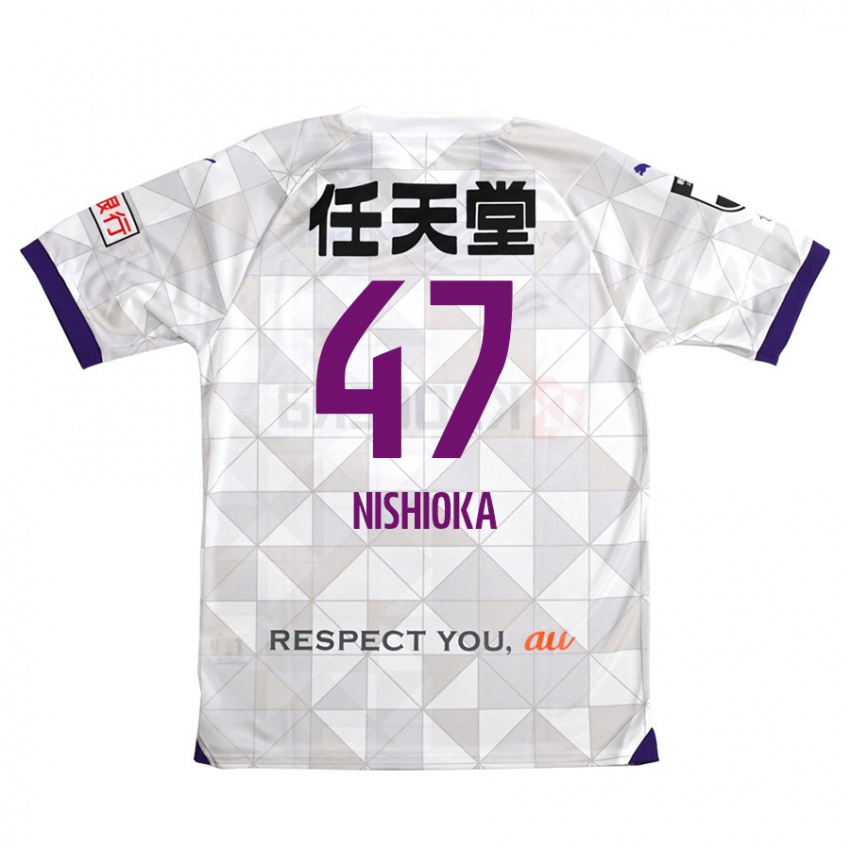 Niño Camiseta Yuma Nishioka #47 Blanco Morado 2ª Equipación 2024/25 La Camisa Argentina