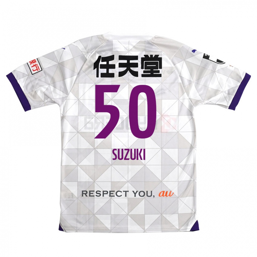 Niño Camiseta Yoshinori Suzuki #50 Blanco Morado 2ª Equipación 2024/25 La Camisa Argentina