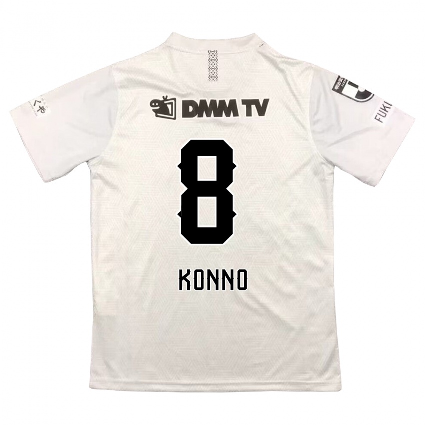 Niño Camiseta Kazuya Konno #8 Gris Negro 2ª Equipación 2024/25 La Camisa Argentina