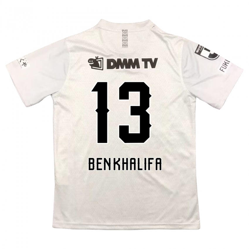 Niño Camiseta Nassim Ben Khalifa #13 Gris Negro 2ª Equipación 2024/25 La Camisa Argentina