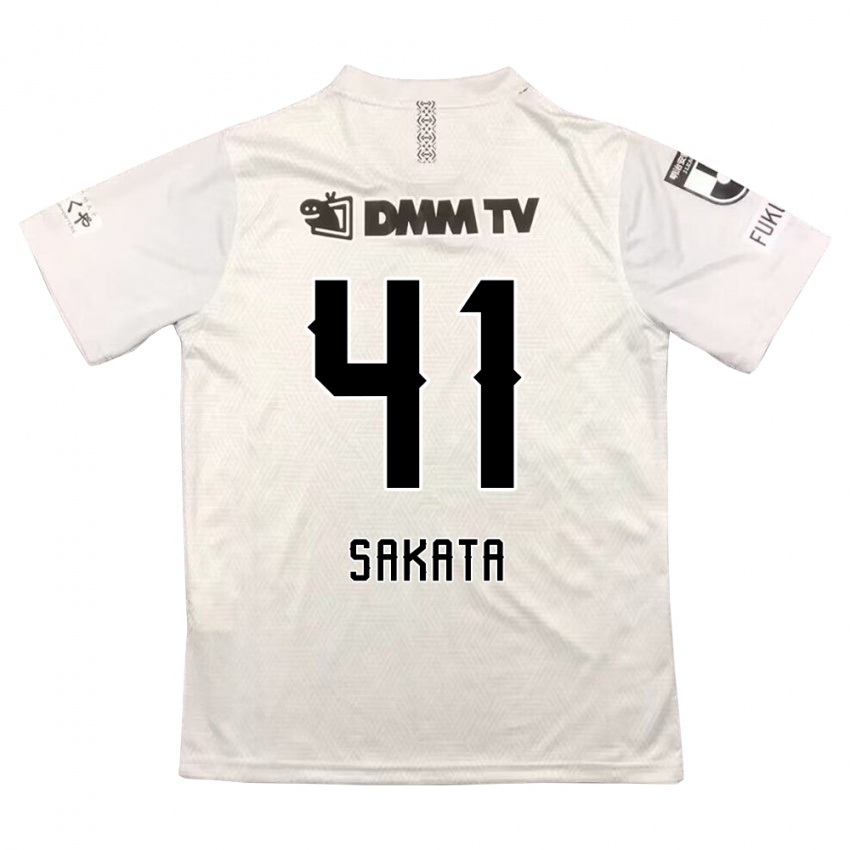 Niño Camiseta Daiki Sakata #41 Gris Negro 2ª Equipación 2024/25 La Camisa Argentina