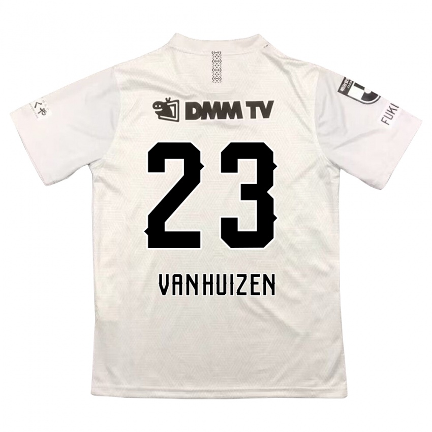 Niño Camiseta Haruki Christopher Van Huizen #23 Gris Negro 2ª Equipación 2024/25 La Camisa Argentina