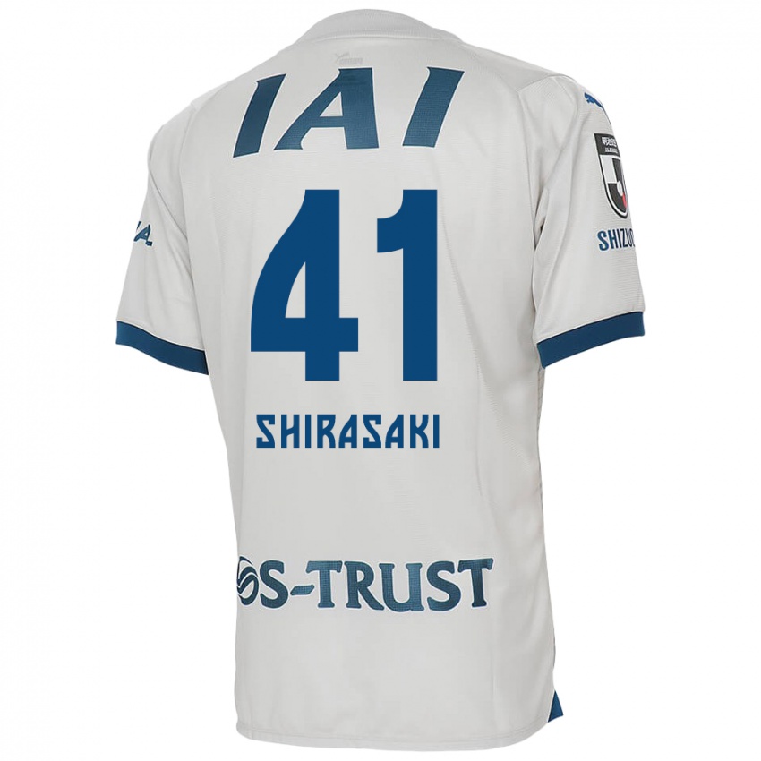 Niño Camiseta Ryohei Shirasaki #41 Blanco Azul 2ª Equipación 2024/25 La Camisa Argentina