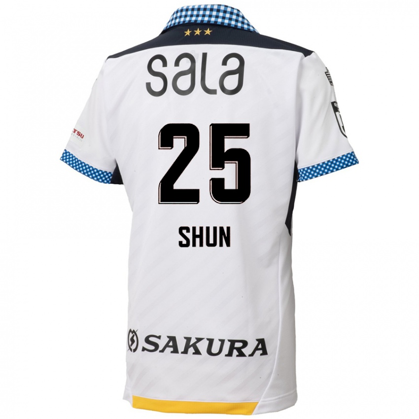 Niño Camiseta Shun Nakamura #25 Blanco Negro 2ª Equipación 2024/25 La Camisa Argentina