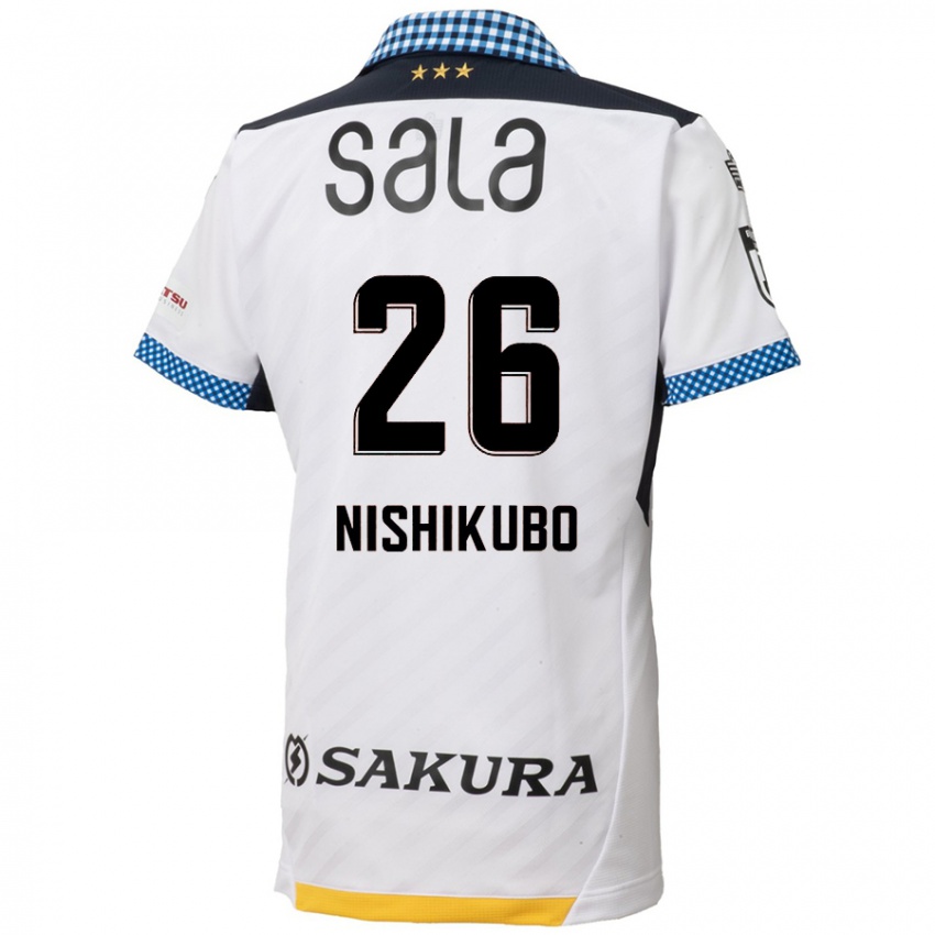 Niño Camiseta Shunsuke Nishikubo #26 Blanco Negro 2ª Equipación 2024/25 La Camisa Argentina