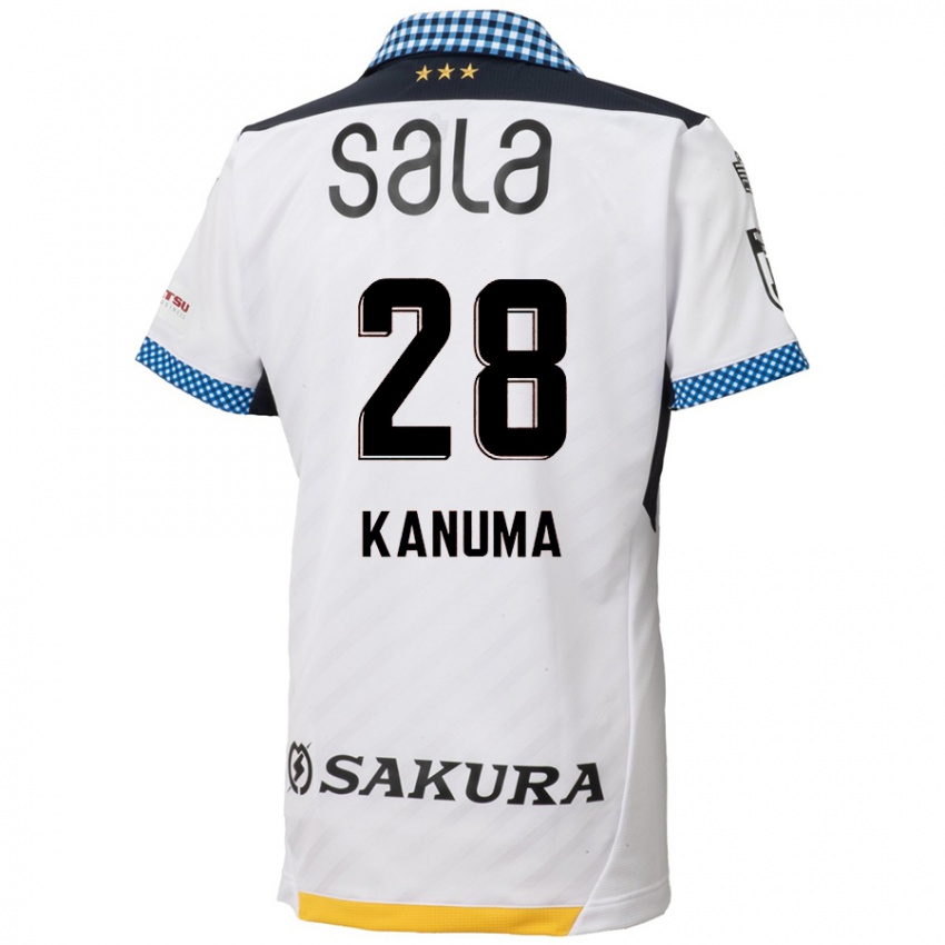 Niño Camiseta Naoki Kanuma #28 Blanco Negro 2ª Equipación 2024/25 La Camisa Argentina