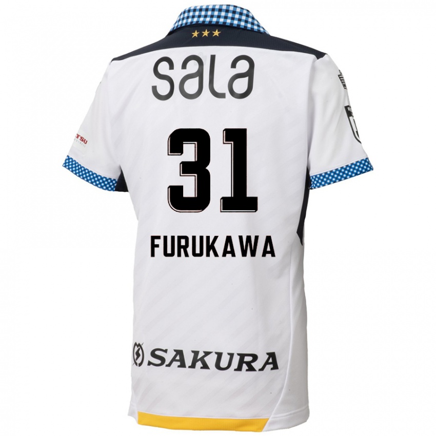 Niño Camiseta Yosuke Furukawa #31 Blanco Negro 2ª Equipación 2024/25 La Camisa Argentina