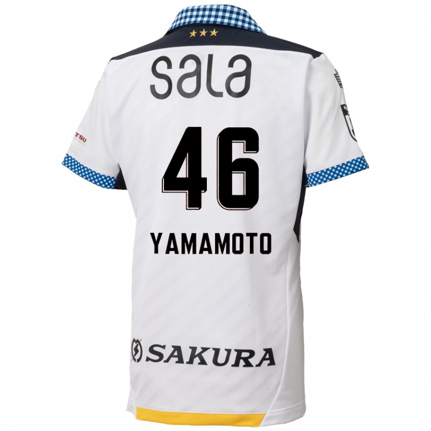 Niño Camiseta Shota Yamamoto #46 Blanco Negro 2ª Equipación 2024/25 La Camisa Argentina