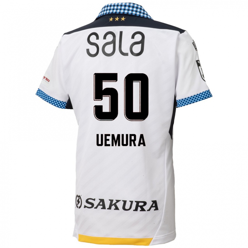 Niño Camiseta Hiroto Uemura #50 Blanco Negro 2ª Equipación 2024/25 La Camisa Argentina