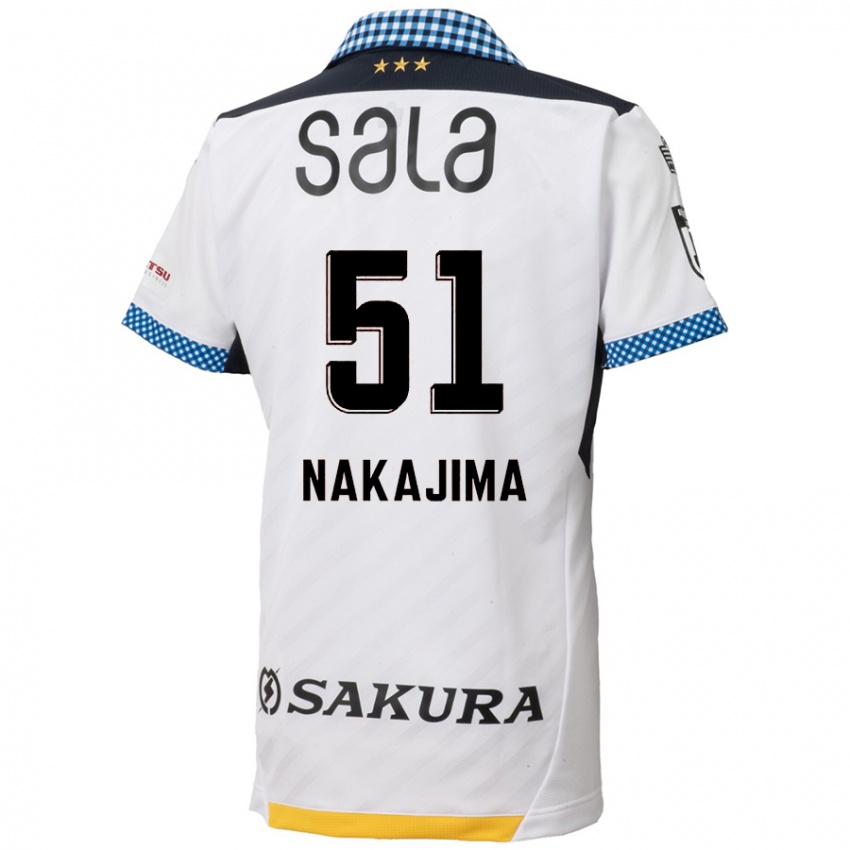 Niño Camiseta Keitaro Nakajima #51 Blanco Negro 2ª Equipación 2024/25 La Camisa Argentina