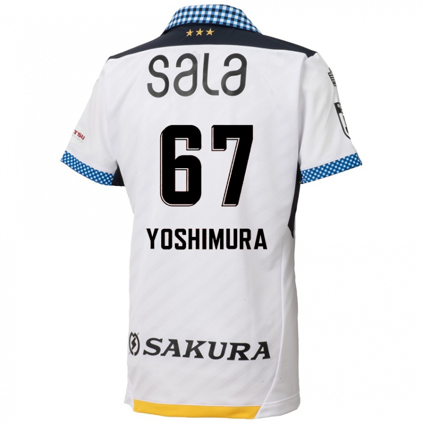 Niño Camiseta Ryusei Yoshimura #67 Blanco Negro 2ª Equipación 2024/25 La Camisa Argentina