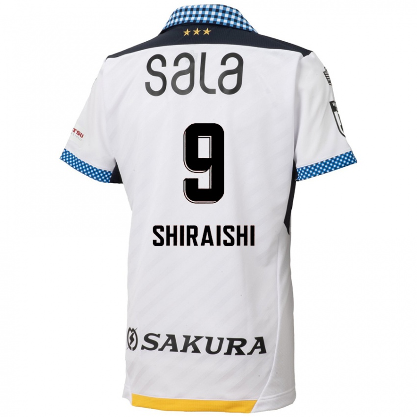 Niño Camiseta Eriya Shiraishi #9 Blanco Negro 2ª Equipación 2024/25 La Camisa Argentina