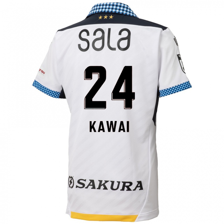 Niño Camiseta Yuki Kawai #24 Blanco Negro 2ª Equipación 2024/25 La Camisa Argentina