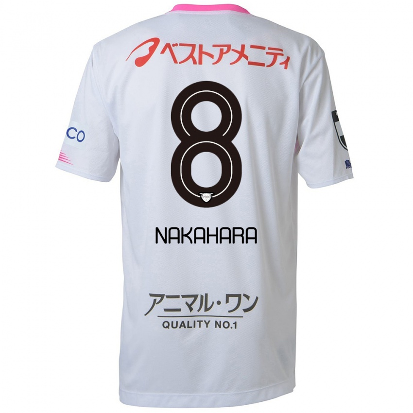 Niño Camiseta Hikaru Nakahara #8 Blanco Azul Rosa 2ª Equipación 2024/25 La Camisa Argentina