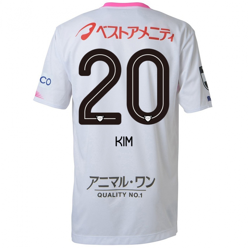 Niño Camiseta Tae-Hyeon Kim #20 Blanco Azul Rosa 2ª Equipación 2024/25 La Camisa Argentina