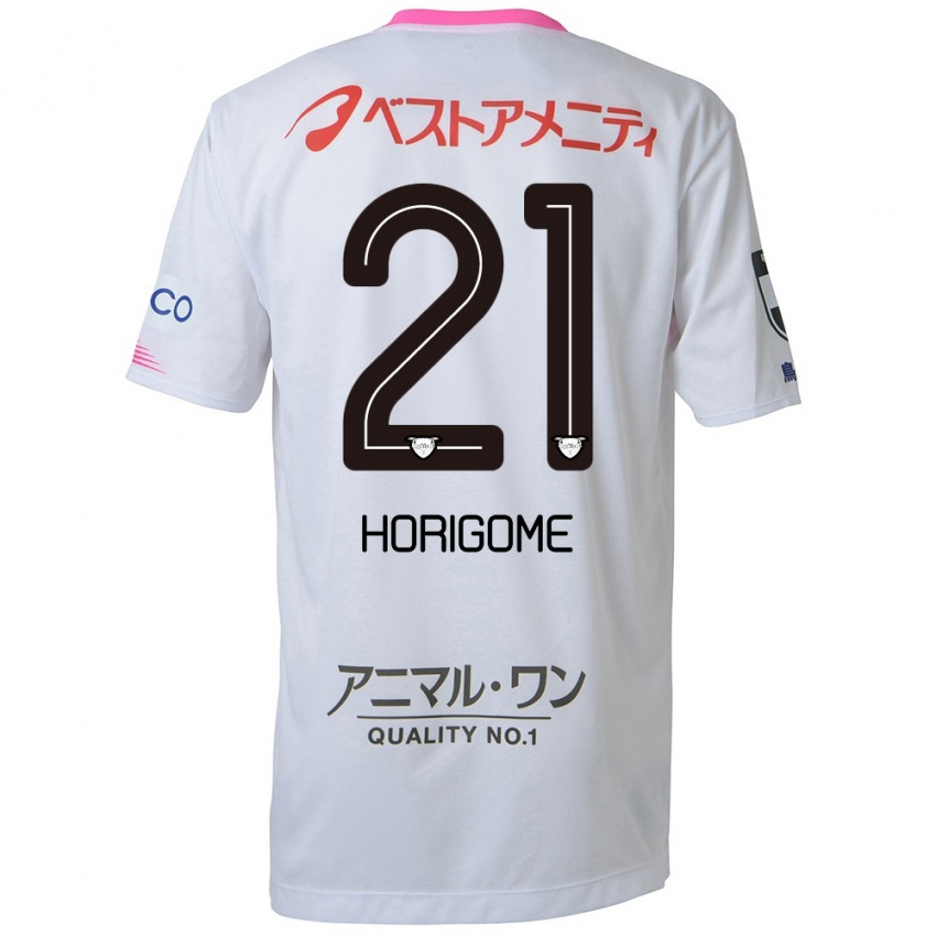 Niño Camiseta Yuki Horigome #21 Blanco Azul Rosa 2ª Equipación 2024/25 La Camisa Argentina