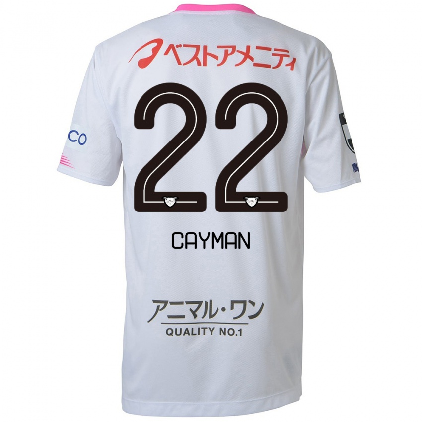 Niño Camiseta Cayman Togashi #22 Blanco Azul Rosa 2ª Equipación 2024/25 La Camisa Argentina