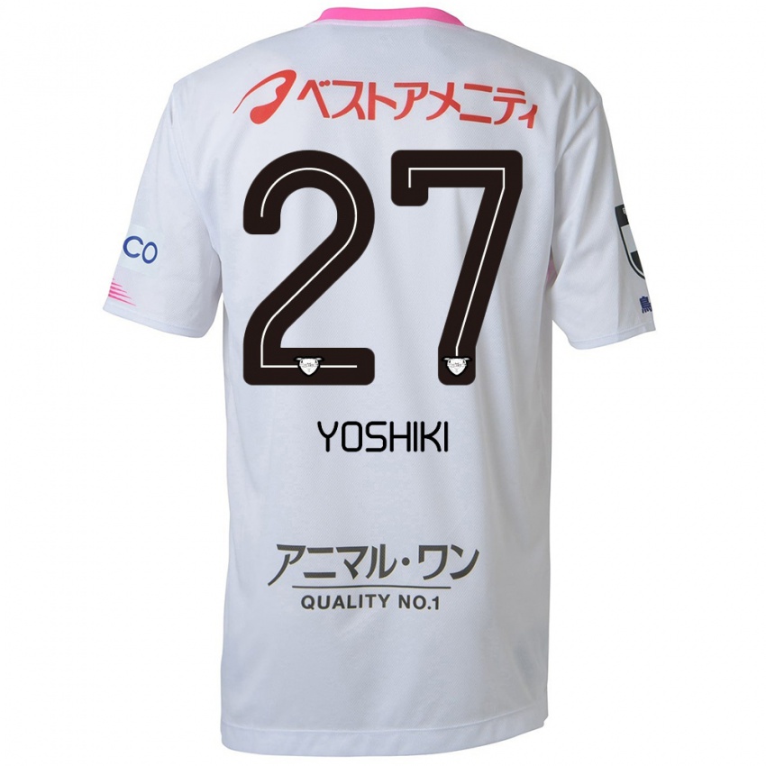 Niño Camiseta Yoshiki Narahara #27 Blanco Azul Rosa 2ª Equipación 2024/25 La Camisa Argentina