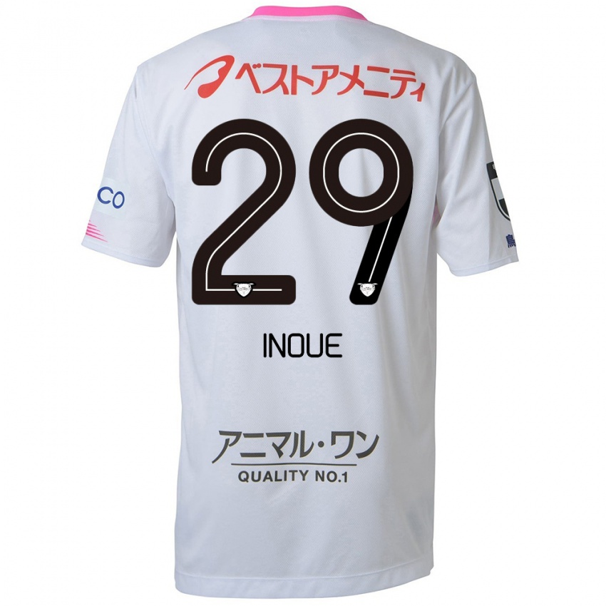 Niño Camiseta Taisei Inoue #29 Blanco Azul Rosa 2ª Equipación 2024/25 La Camisa Argentina