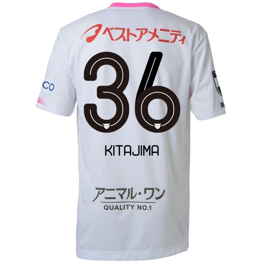 Niño Camiseta Fumiya Kitajima #36 Blanco Azul Rosa 2ª Equipación 2024/25 La Camisa Argentina