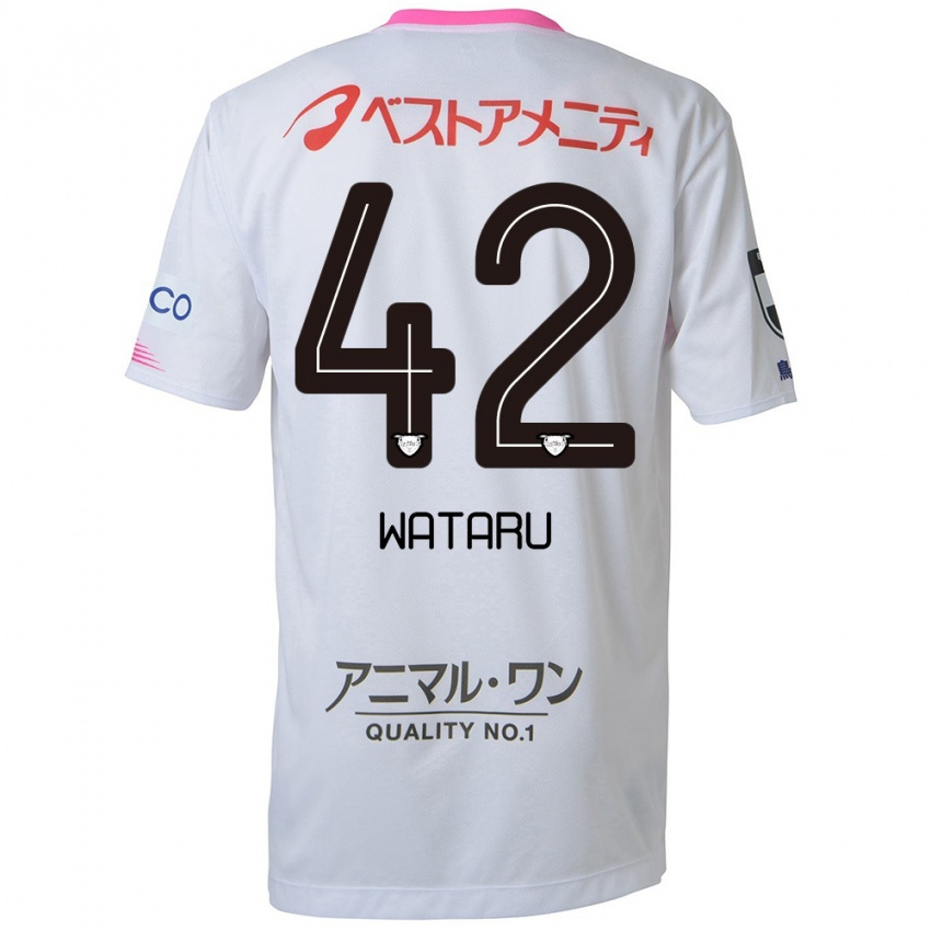 Niño Camiseta Wataru Harada #42 Blanco Azul Rosa 2ª Equipación 2024/25 La Camisa Argentina