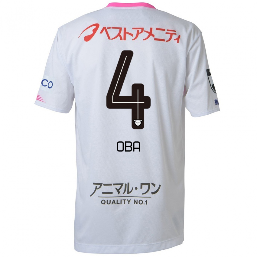 Niño Camiseta Shotaro Oba #4 Blanco Azul Rosa 2ª Equipación 2024/25 La Camisa Argentina