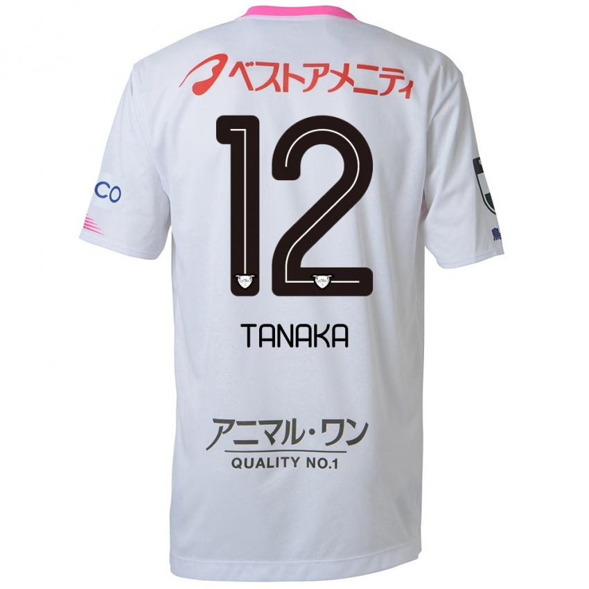 Niño Camiseta Kosei Tanaka #12 Blanco Azul Rosa 2ª Equipación 2024/25 La Camisa Argentina