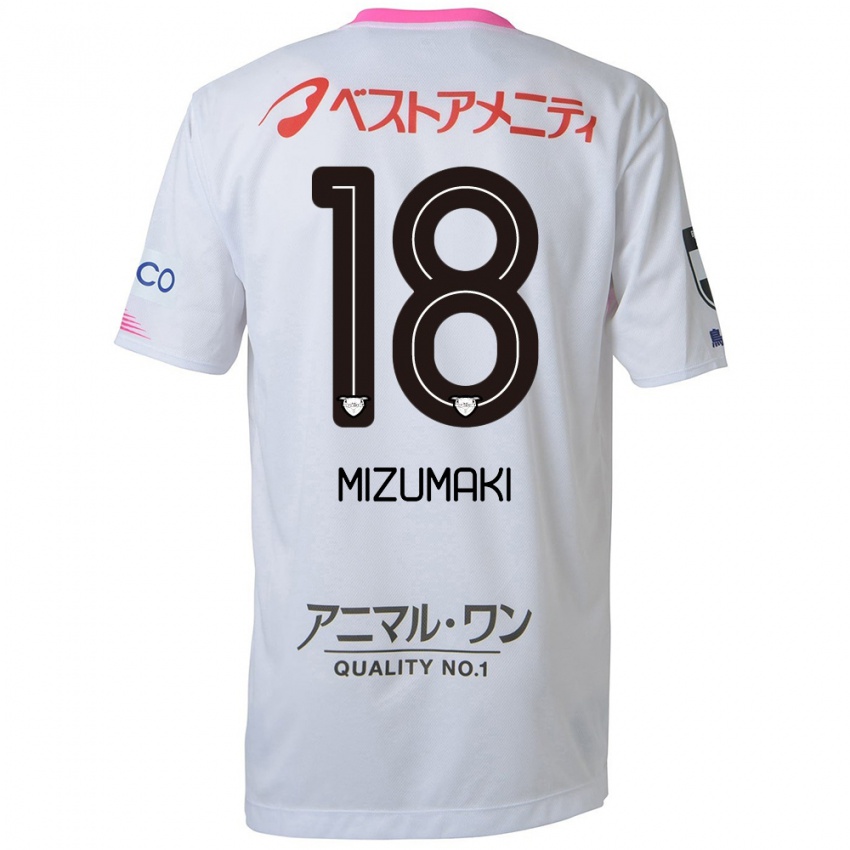 Niño Camiseta Tokito Mizumaki #18 Blanco Azul Rosa 2ª Equipación 2024/25 La Camisa Argentina