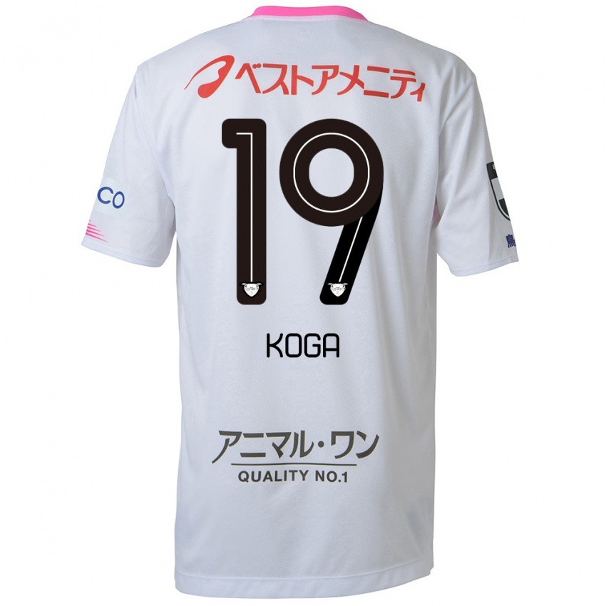 Niño Camiseta Ryoma Koga #19 Blanco Azul Rosa 2ª Equipación 2024/25 La Camisa Argentina