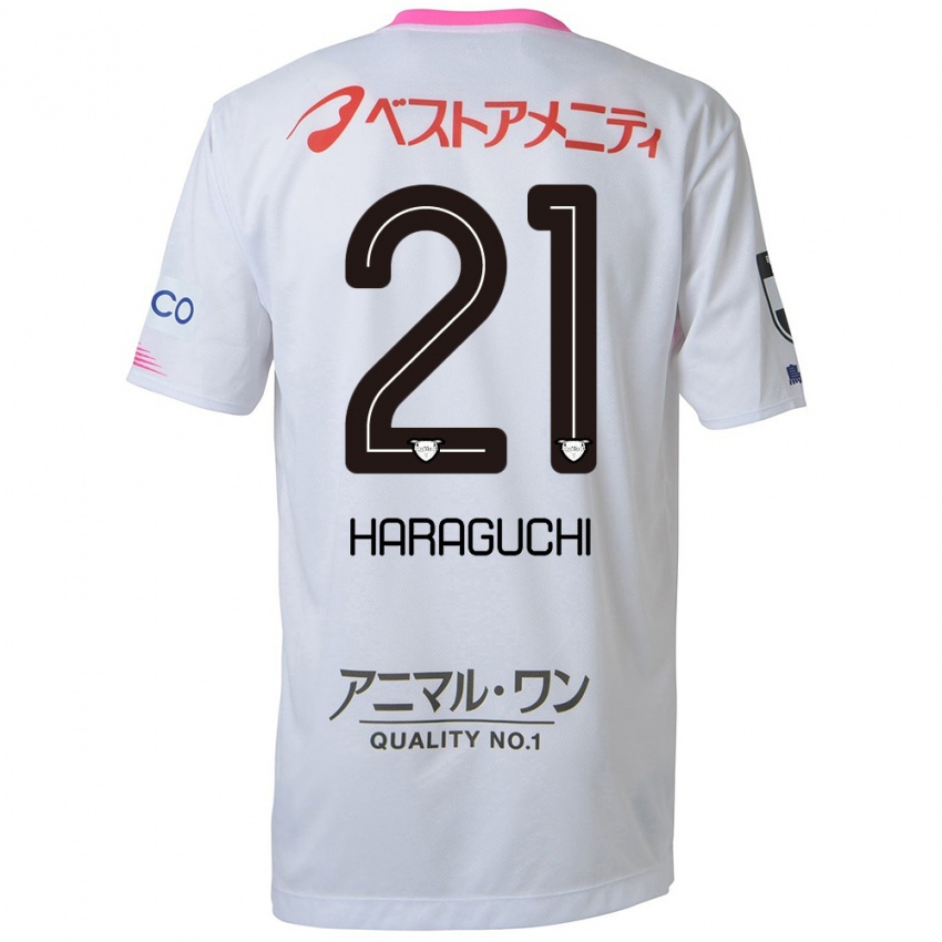 Niño Camiseta Konosuke Haraguchi #21 Blanco Azul Rosa 2ª Equipación 2024/25 La Camisa Argentina