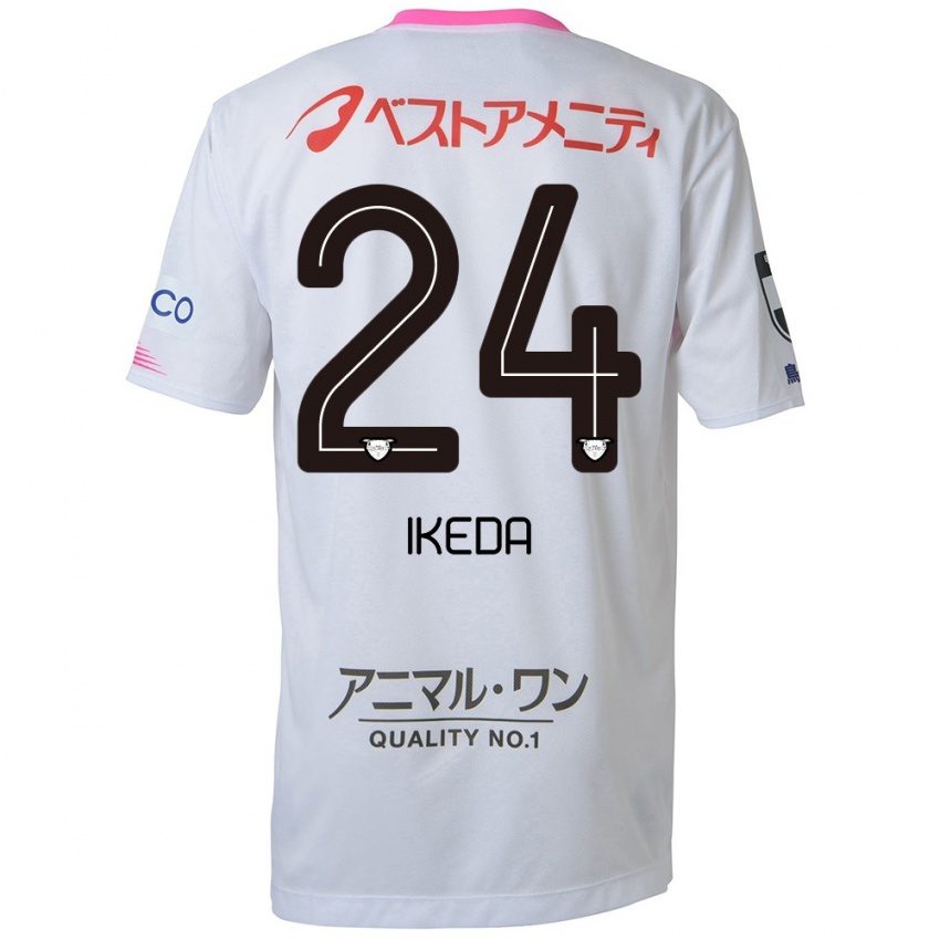 Niño Camiseta Tokia Ikeda #24 Blanco Azul Rosa 2ª Equipación 2024/25 La Camisa Argentina