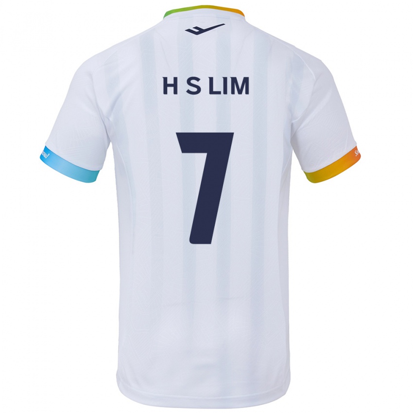 Niño Camiseta Sang-Hyub Lim #7 Blanco Azul 2ª Equipación 2024/25 La Camisa Argentina