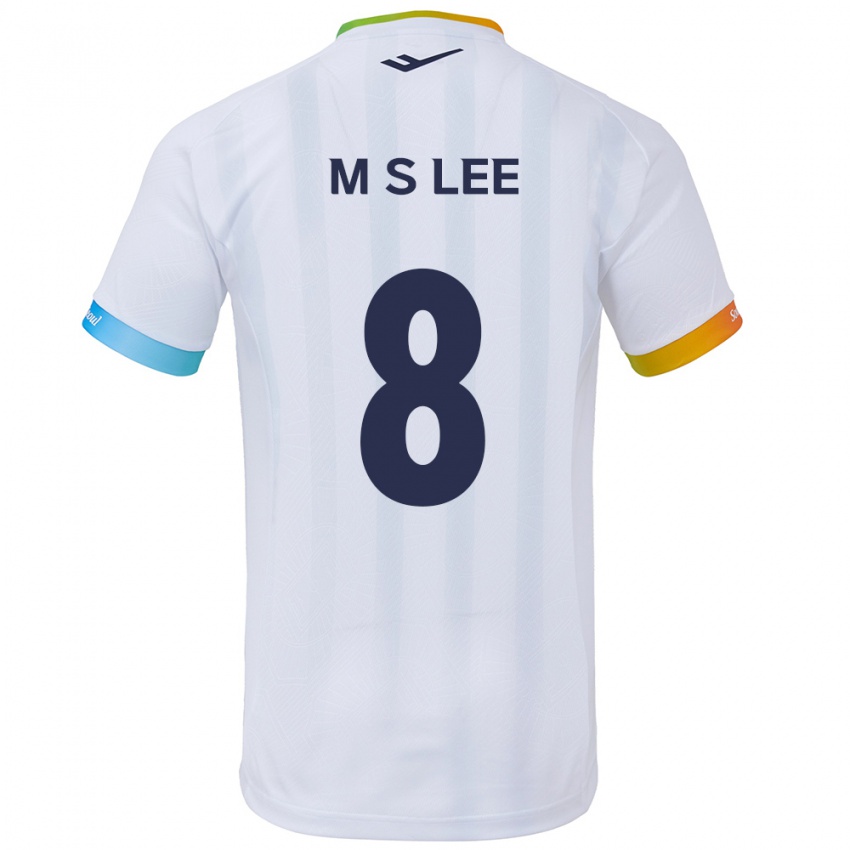 Niño Camiseta Seung-Mo Lee #8 Blanco Azul 2ª Equipación 2024/25 La Camisa Argentina