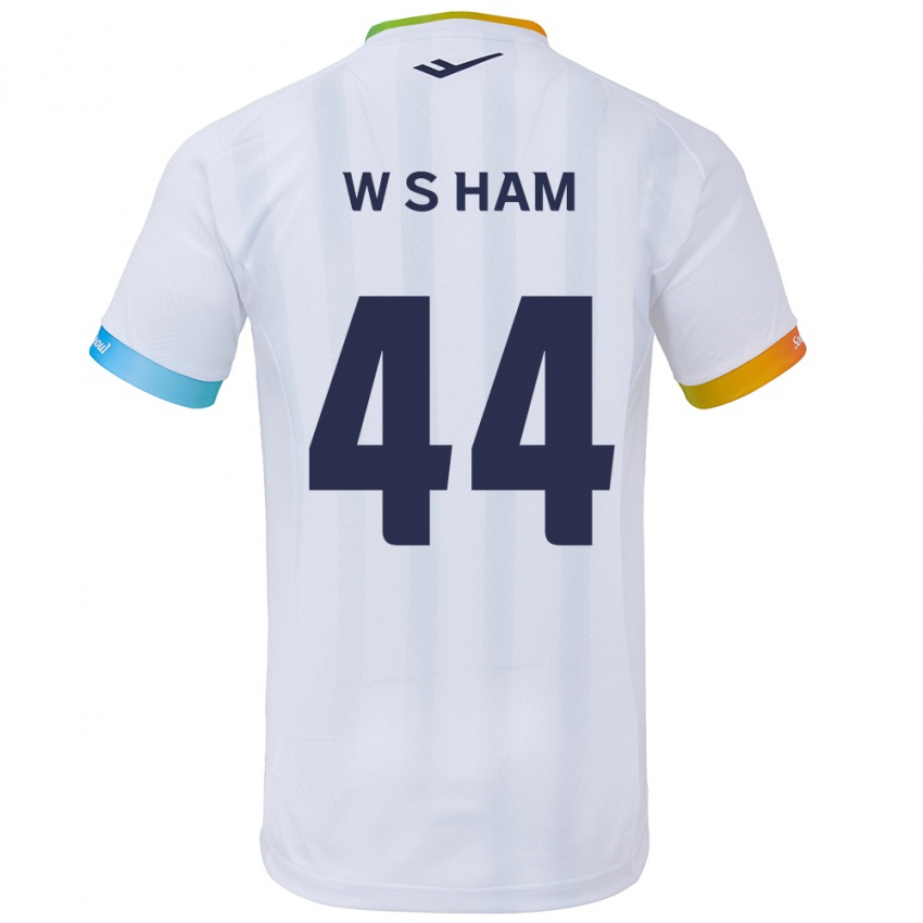 Niño Camiseta Sun-Woo Ham #44 Blanco Azul 2ª Equipación 2024/25 La Camisa Argentina