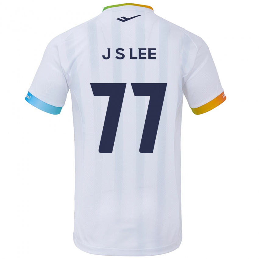 Niño Camiseta Seung-Joon Lee #77 Blanco Azul 2ª Equipación 2024/25 La Camisa Argentina