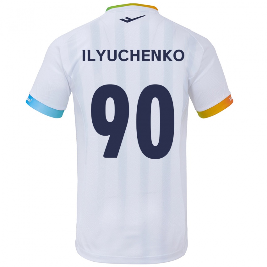 Niño Camiseta Stanislav Ilyuchenko #90 Blanco Azul 2ª Equipación 2024/25 La Camisa Argentina