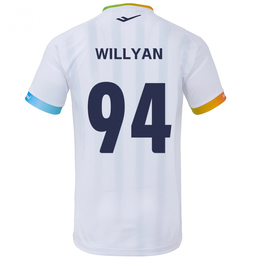 Niño Camiseta Willyan #94 Blanco Azul 2ª Equipación 2024/25 La Camisa Argentina