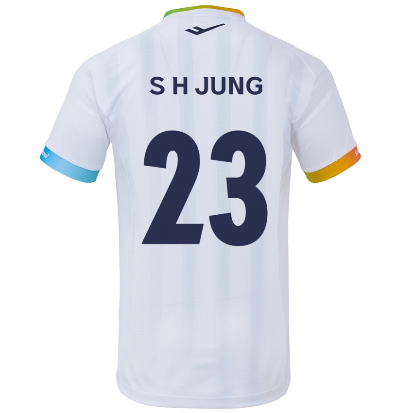 Niño Camiseta Hyeon-Soo Jung #23 Blanco Azul 2ª Equipación 2024/25 La Camisa Argentina