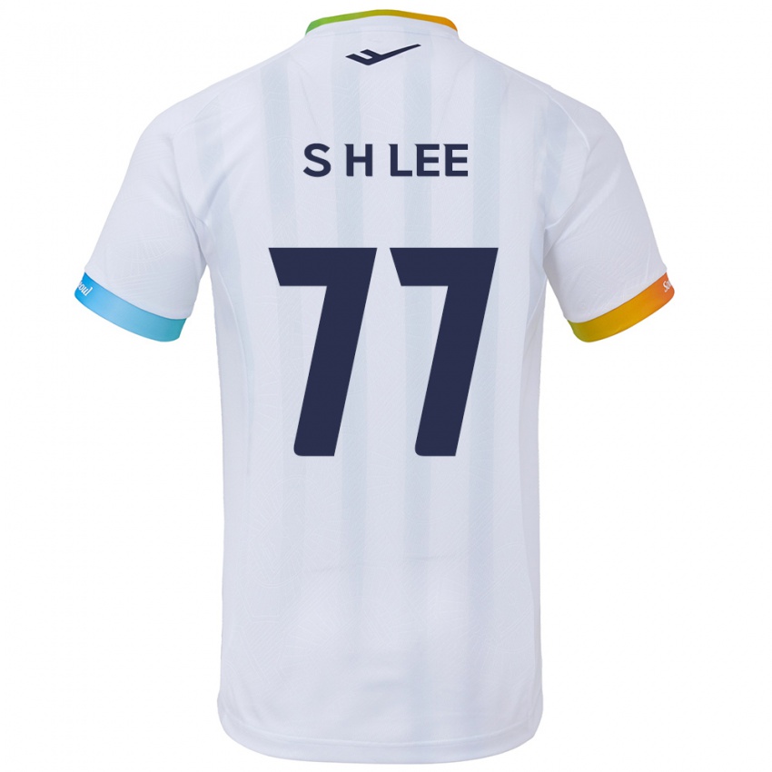 Niño Camiseta Hyeon-Seung Lee #77 Blanco Azul 2ª Equipación 2024/25 La Camisa Argentina