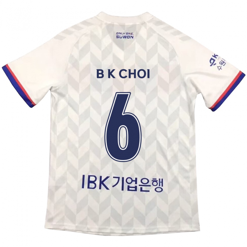 Niño Camiseta Kyu-Baek Choi #6 Blanco Azul 2ª Equipación 2024/25 La Camisa Argentina