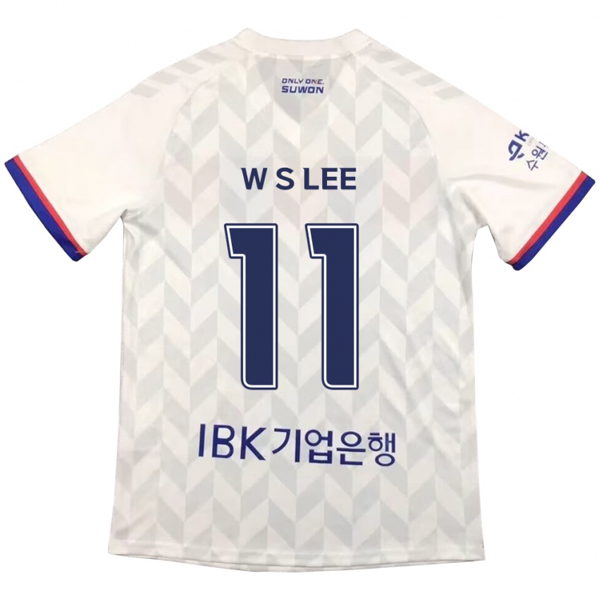 Niño Camiseta Seung-Woo Lee #11 Blanco Azul 2ª Equipación 2024/25 La Camisa Argentina