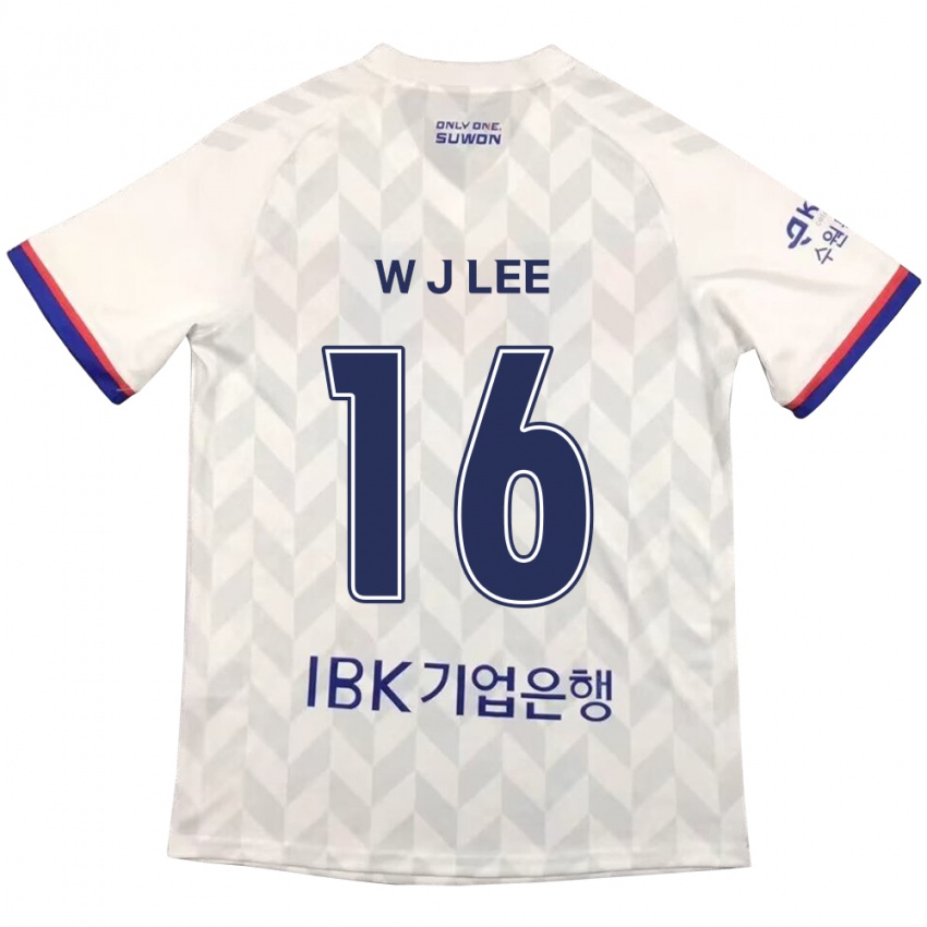 Niño Camiseta Jae-Won Lee #16 Blanco Azul 2ª Equipación 2024/25 La Camisa Argentina