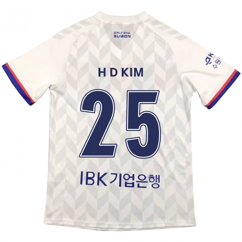 Niño Camiseta Dae-Hyun Kim #25 Blanco Azul 2ª Equipación 2024/25 La Camisa Argentina