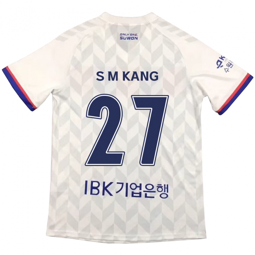 Niño Camiseta Min-Sung Kang #27 Blanco Azul 2ª Equipación 2024/25 La Camisa Argentina